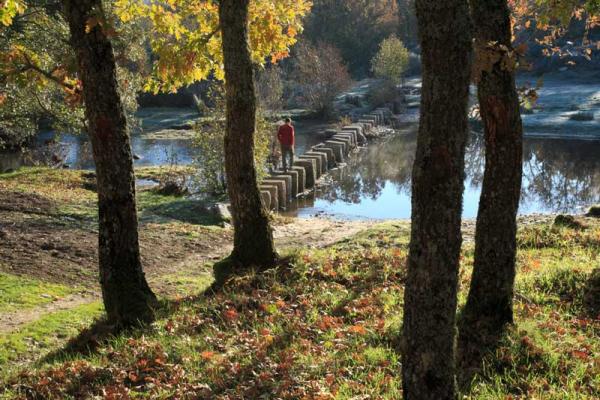 Pontones sobre el río Águeda en el Rebollar