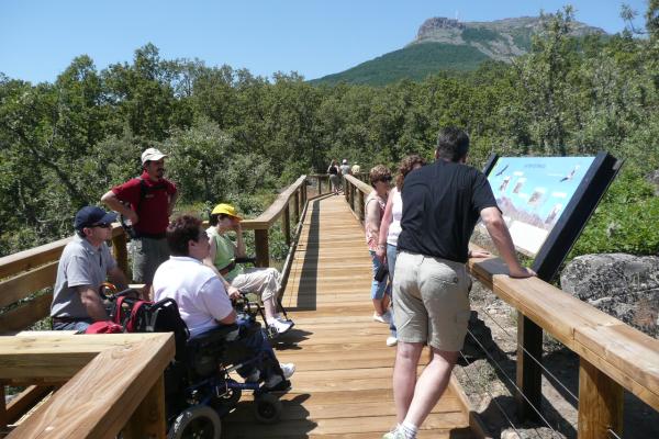 Senderismo con el brotar del campo